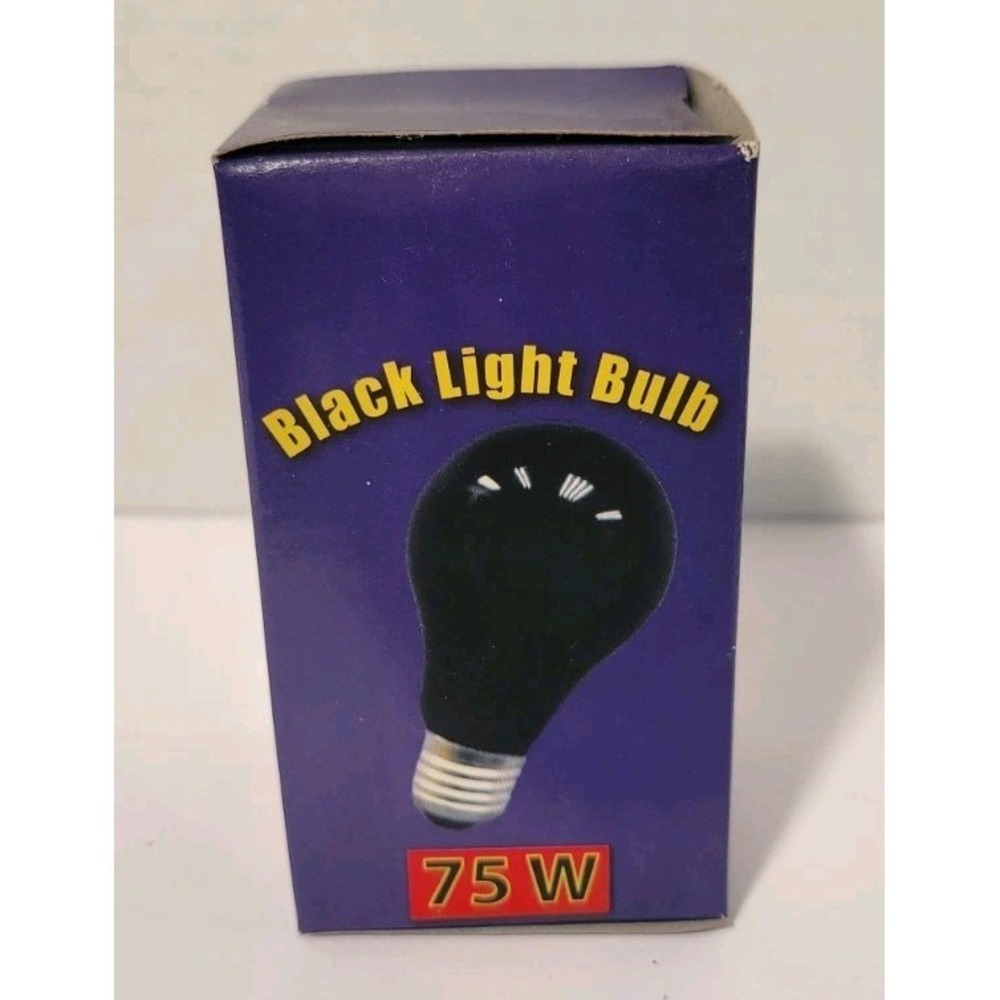 BLACK LIGHT 75 Watt 120V Standard Household Light Bulb A19 Medium E26 Base 75A19